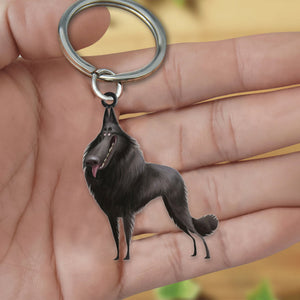 Groenendael-Look at me flat Acrylic Keychain