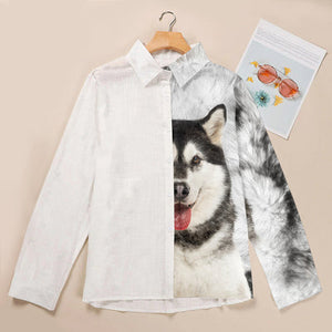 Alaskan Malamute Half Angel  - Women Shirt