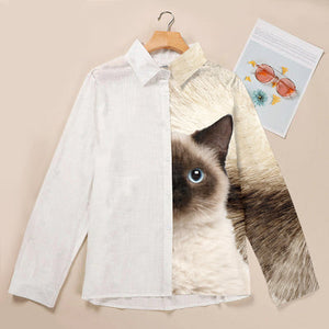 Birman Cat Half Angel   - Women Shirt