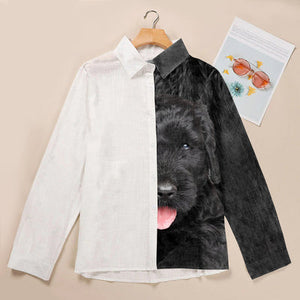 Black Russian Terrier  Half Angel - Women Shirt