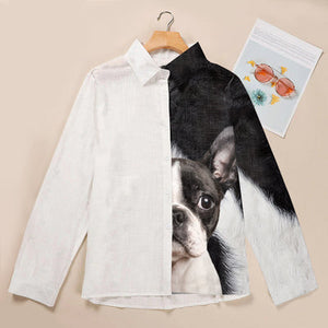 Boston Terrier Half Angel  - Women Shirt