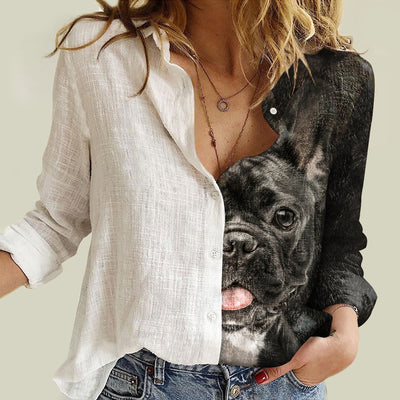 French Bulldog Half Angel  - Women Shirt