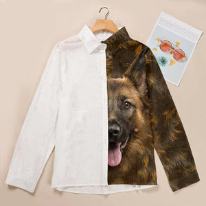 German Shepherd Half Angel   - Women Shirt