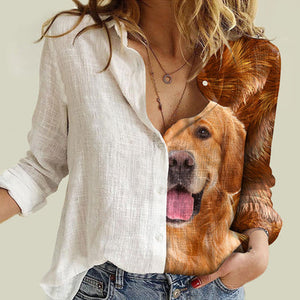 Golden Retriever Half Angel   - Women Shirt