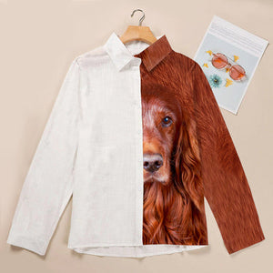 Irish Setter Half Angel   - Women Shirt