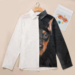 Miniature Pinscher Half Angel   - Women Shirt