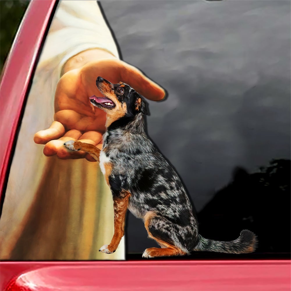 Hand God with Australian Shepherd-Decal