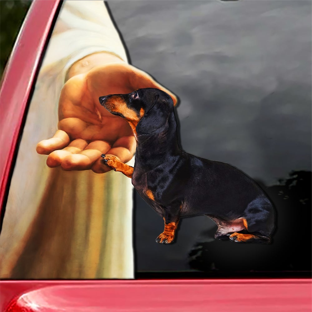 Hand God with Basset Hound-Decal