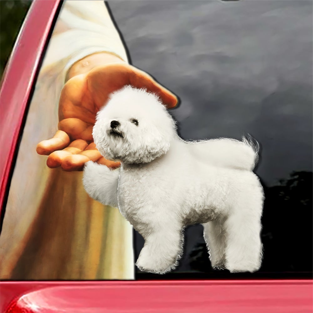 Hand God with Bichon Frise-Decal