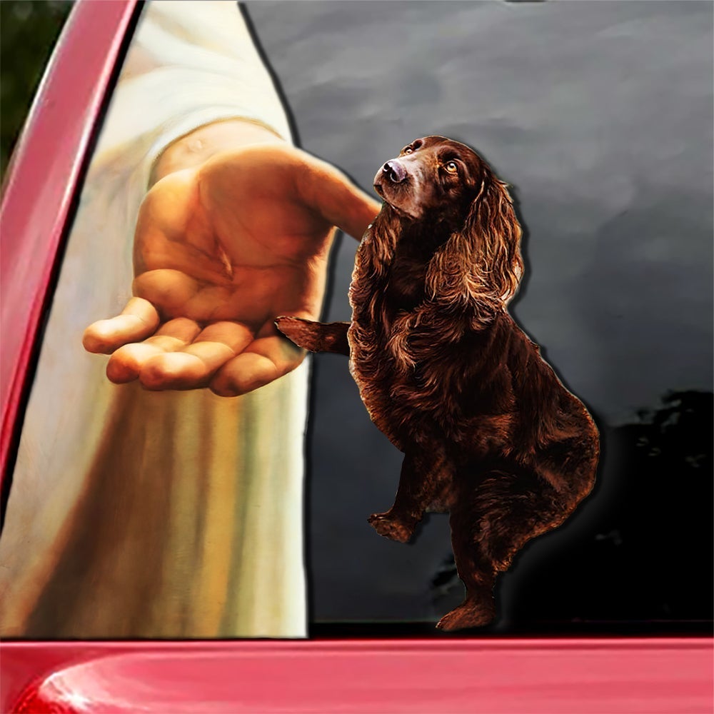 Hand God with Boykin Spaniel-Decal