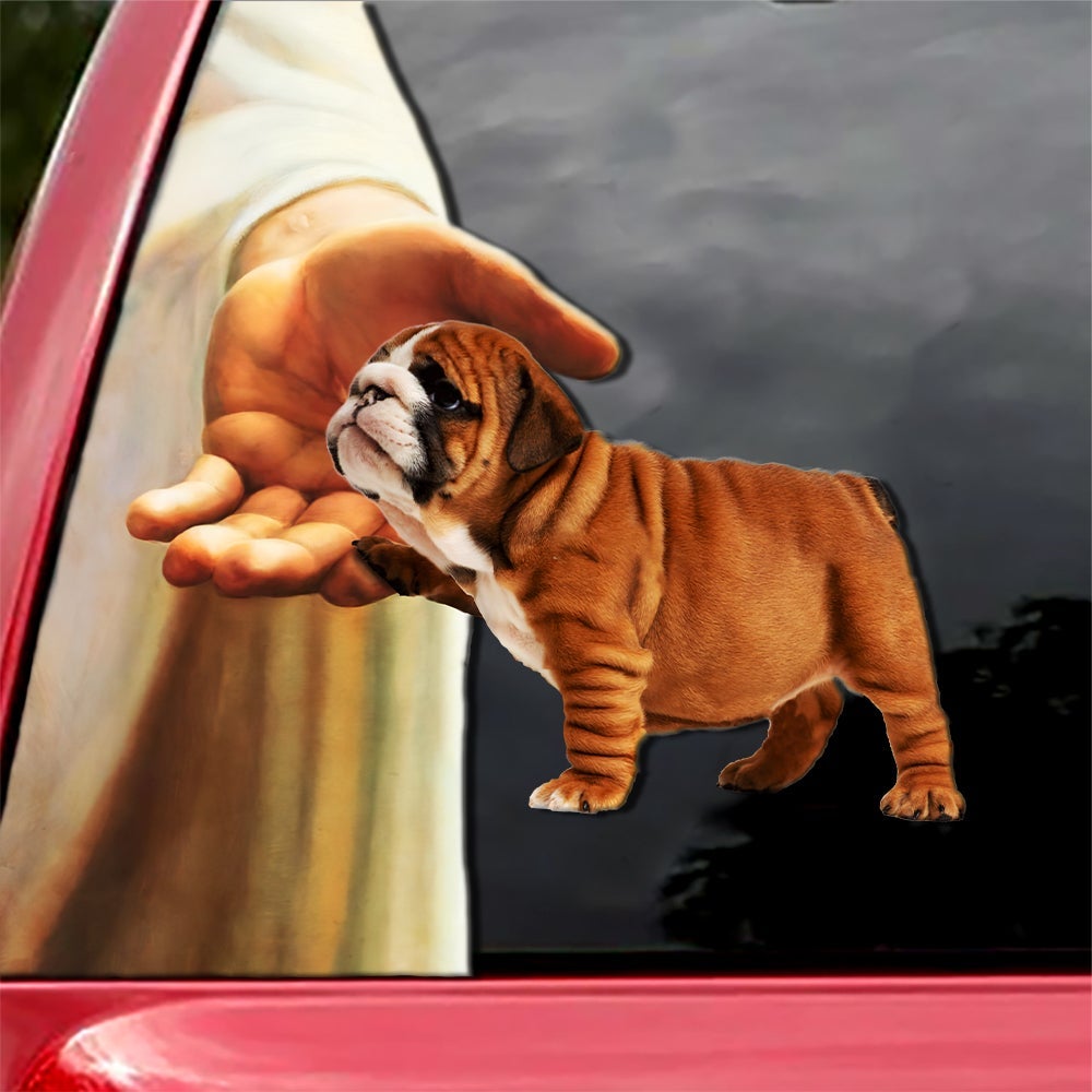 Hand God with Bulldog Puppy-Decal