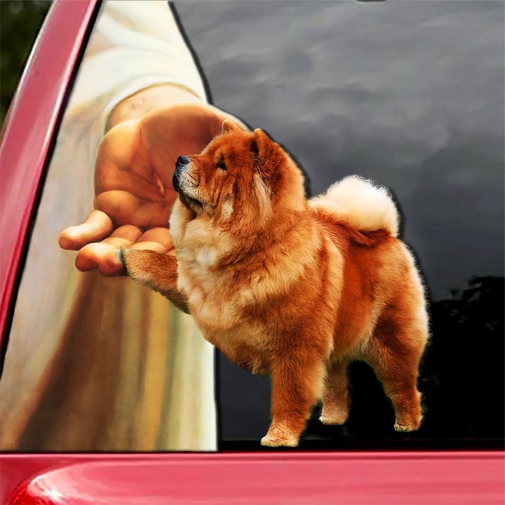 Hand God with Chow Chow-Decal