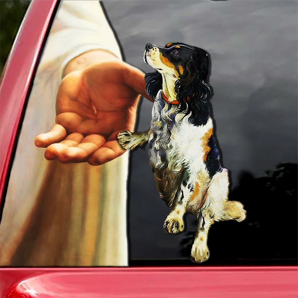 Hand God with English Setter-Decal