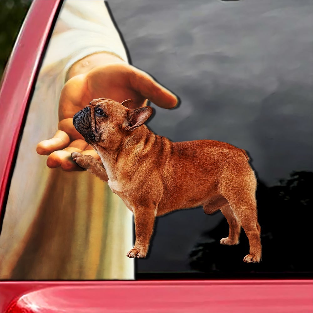 Hand God with French Bulldog-Decal