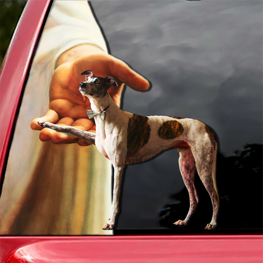 Hand God with GreyHound2-Decal