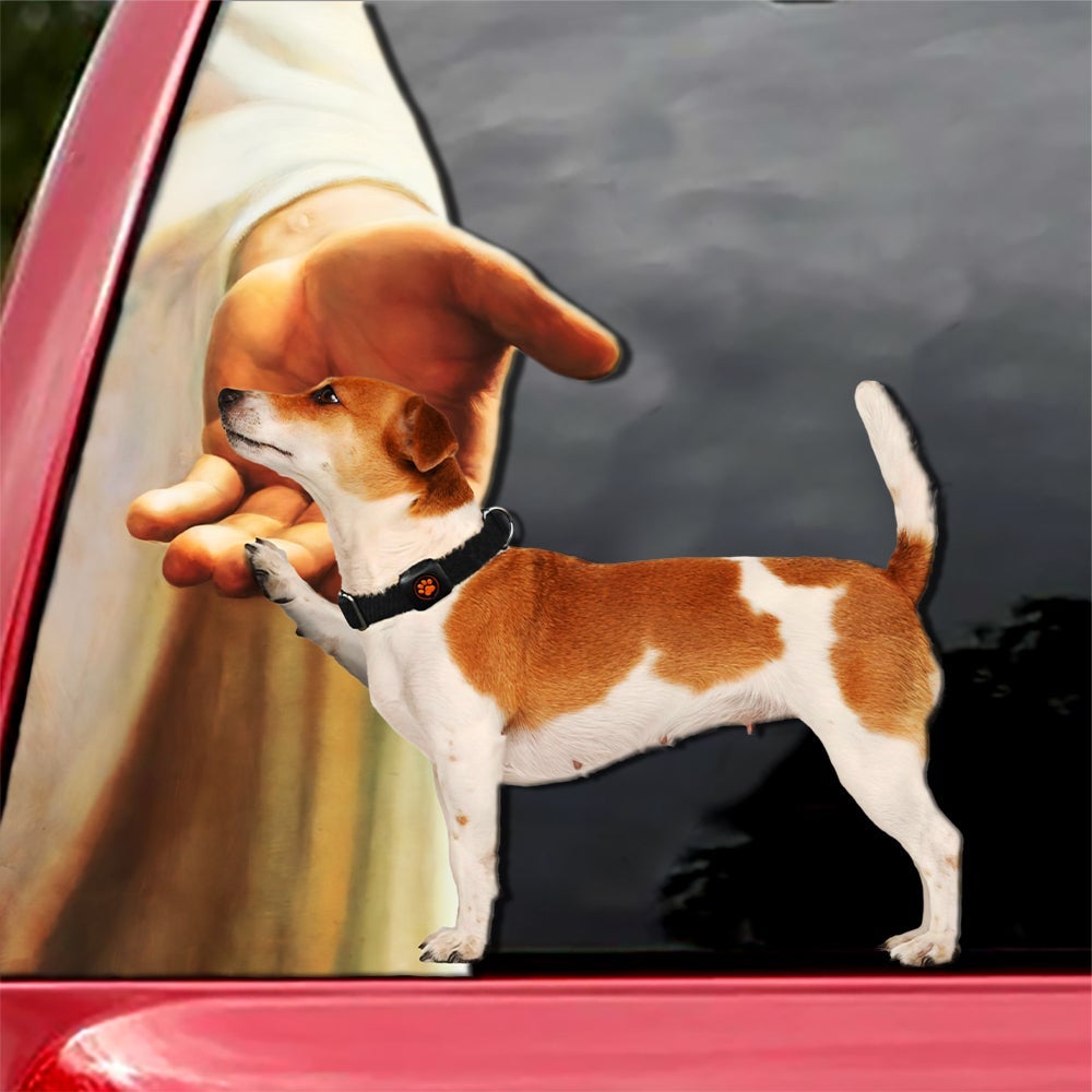 Hand God with Jack Russell Terrier-Decal