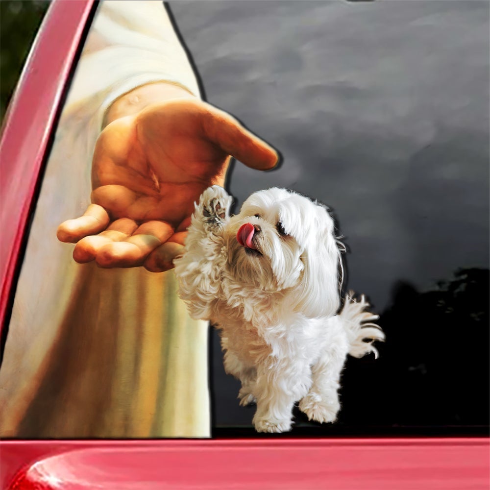 Hand God with Maltese-Decal