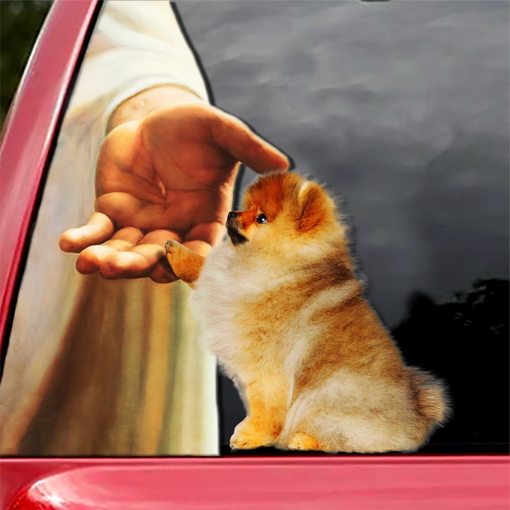 Hand God with Pomeranian-Decal