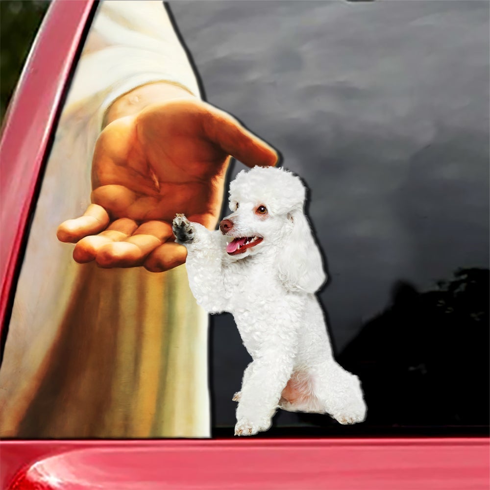 Hand God with Poodle-Decal