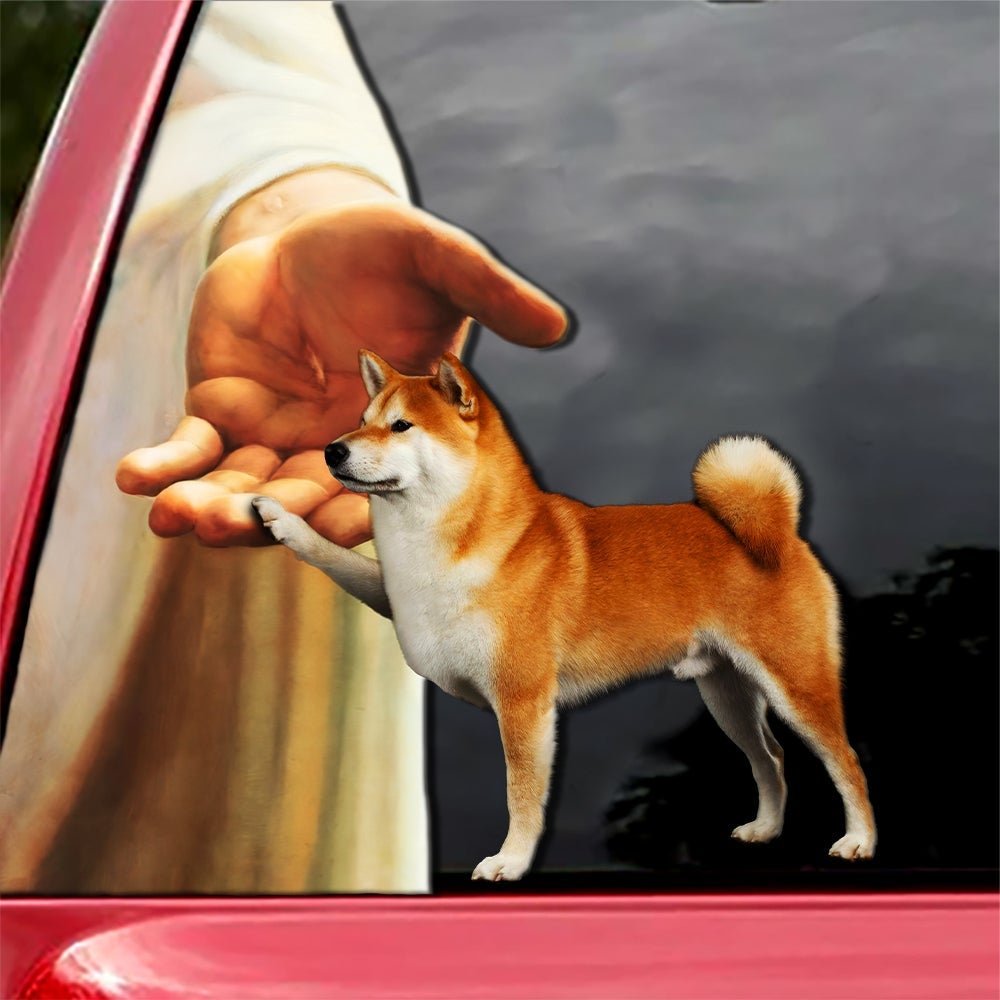 Hand God with Shiba Inu-Decal