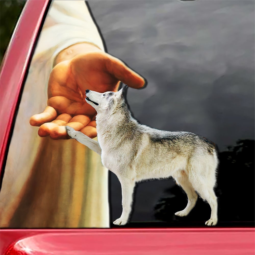 Hand God with Siberian Husky-Decal