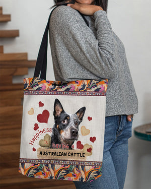 Happiness Is Having A AUSTRALIAN CATTLE 1-Cloth Tote Bag