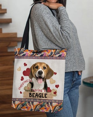 Happiness Is Having A BEAGLE-Cloth Tote Bag