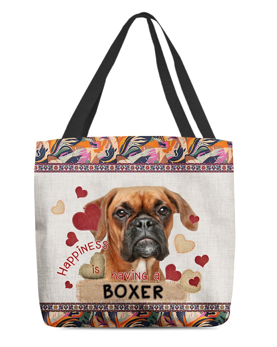 Happiness Is Having A BOXER-Cloth Tote Bag