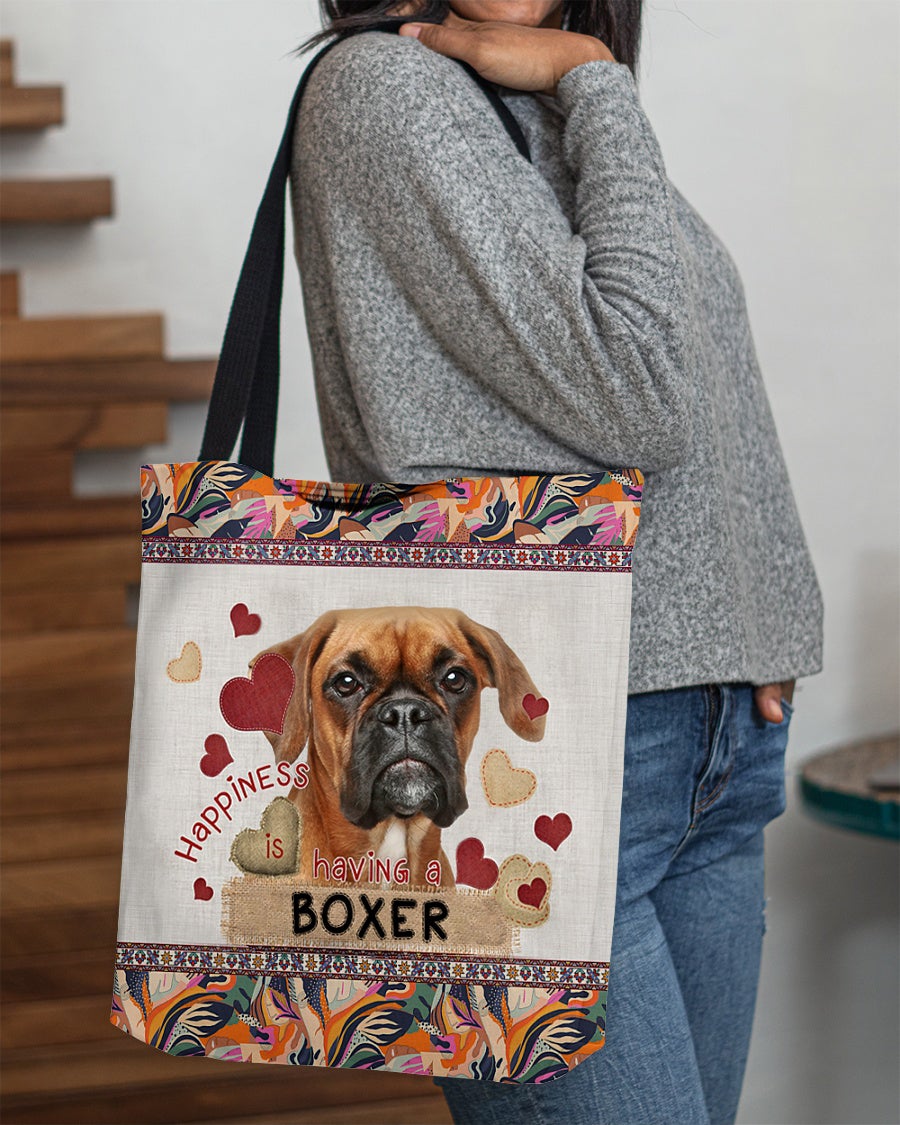 Happiness Is Having A BOXER-Cloth Tote Bag