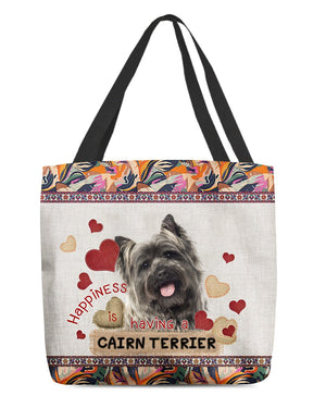 Happiness Is Having A CAIRN TERRIER 2-Cloth Tote Bag