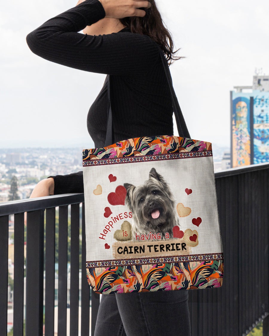 Happiness Is Having A CAIRN TERRIER 2-Cloth Tote Bag