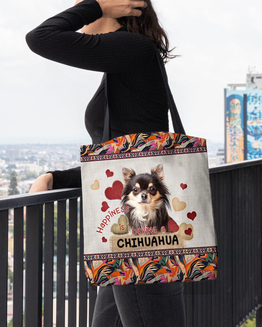 Happiness Is Having A CHIHUAHUA 2-Cloth Tote Bag