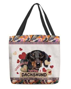 Happiness Is Having A DACHSHUND-Cloth Tote Bag