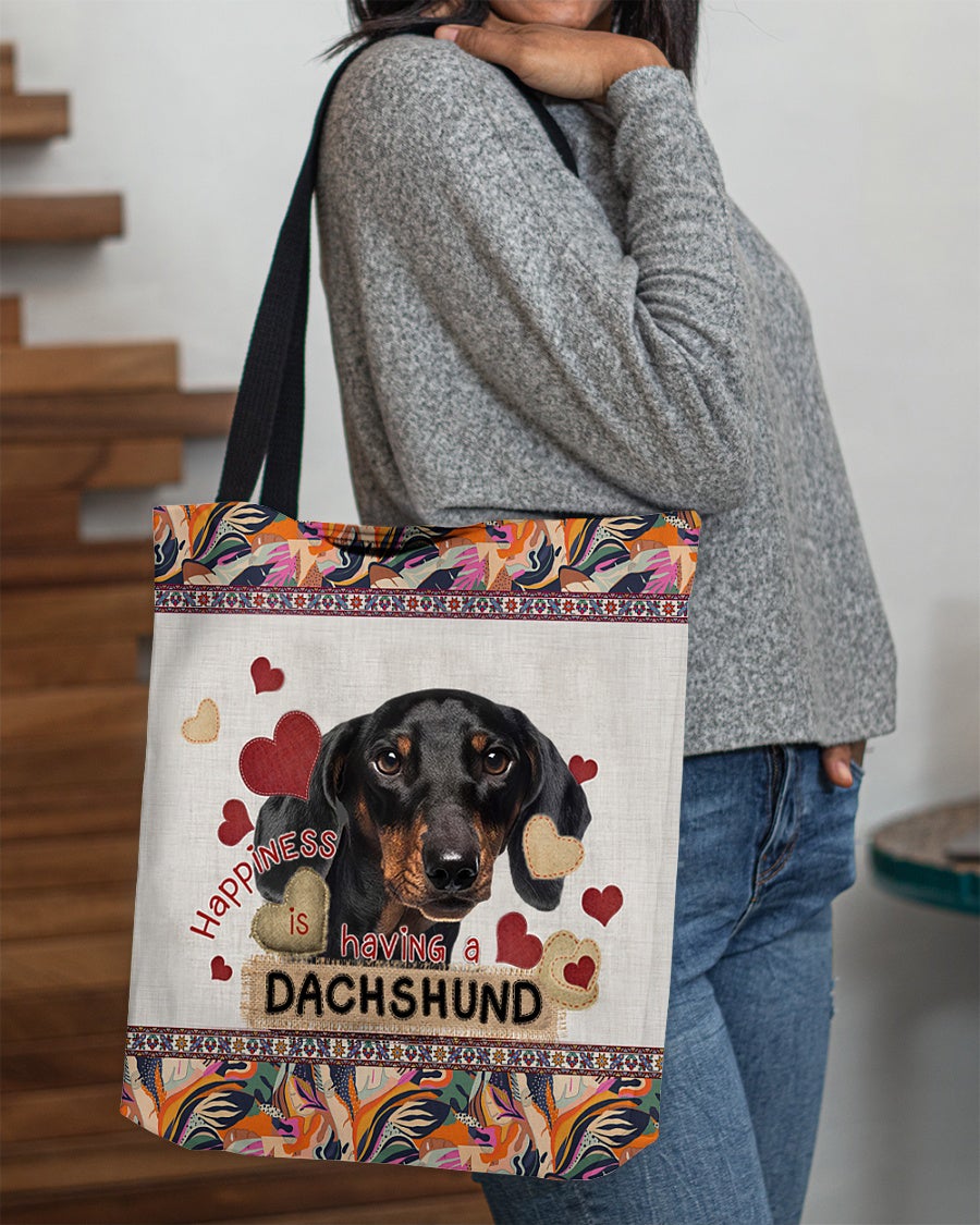 Happiness Is Having A DACHSHUND-Cloth Tote Bag