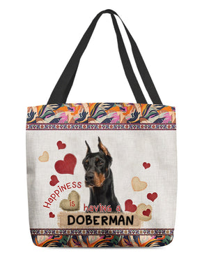 Happiness Is Having A DOBERMAN 2-Cloth Tote Bag