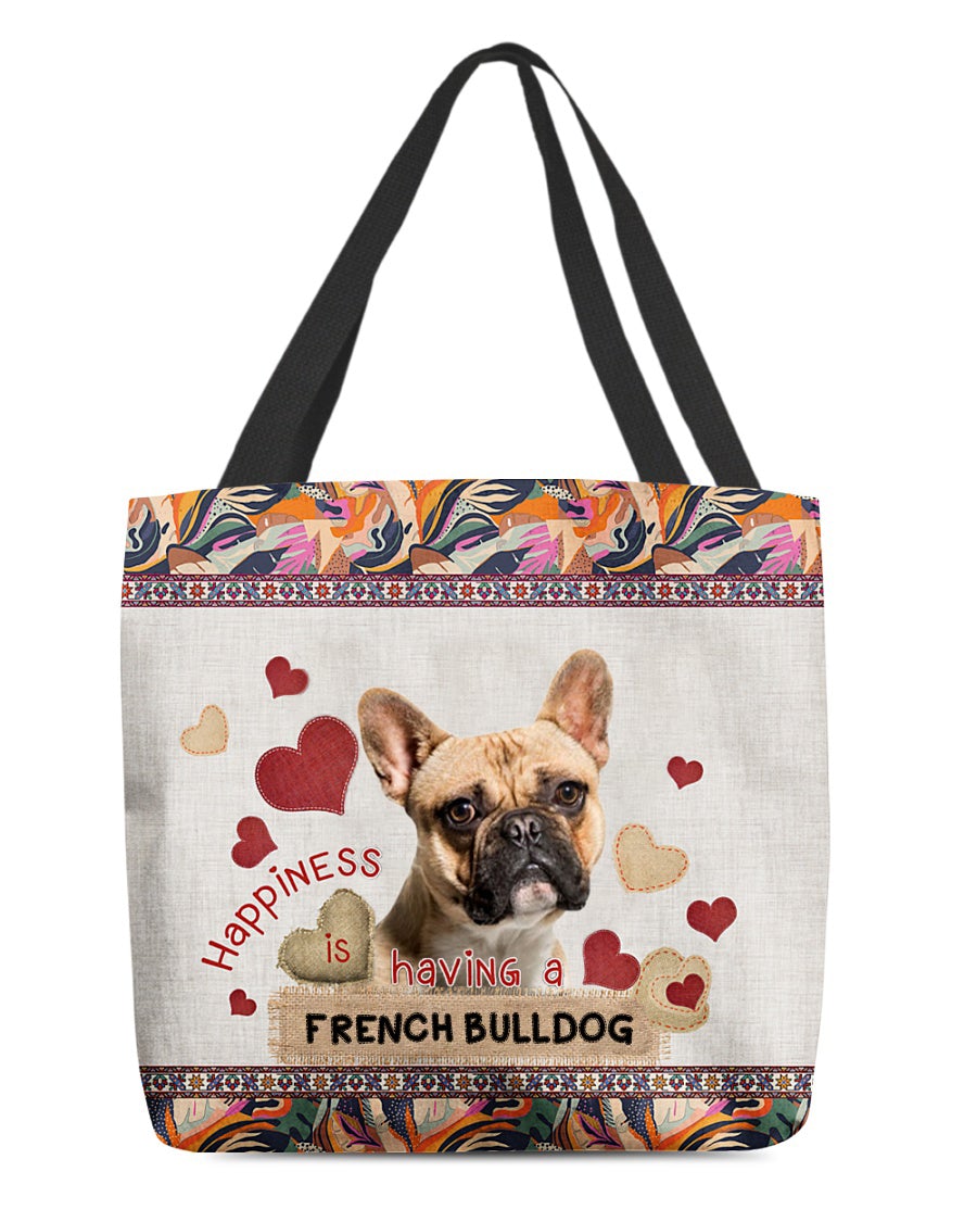 Happiness Is Having A FRENCH BULLDOG 2-Cloth Tote Bag
