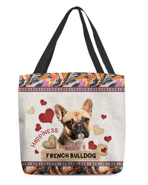 Happiness Is Having A FRENCH BULLDOG 2-Cloth Tote Bag