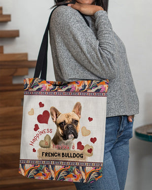 Happiness Is Having A FRENCH BULLDOG 2-Cloth Tote Bag