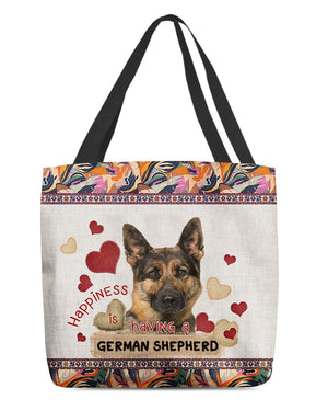 Happiness Is Having A GERMAN SHEPHERD 5-Cloth Tote Bag