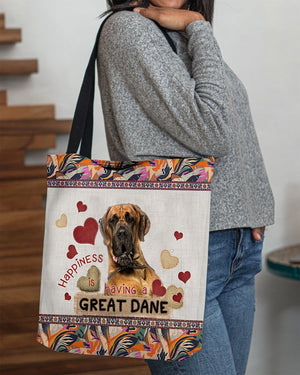 Happiness Is Having A GREAT DANE 2-Cloth Tote Bag