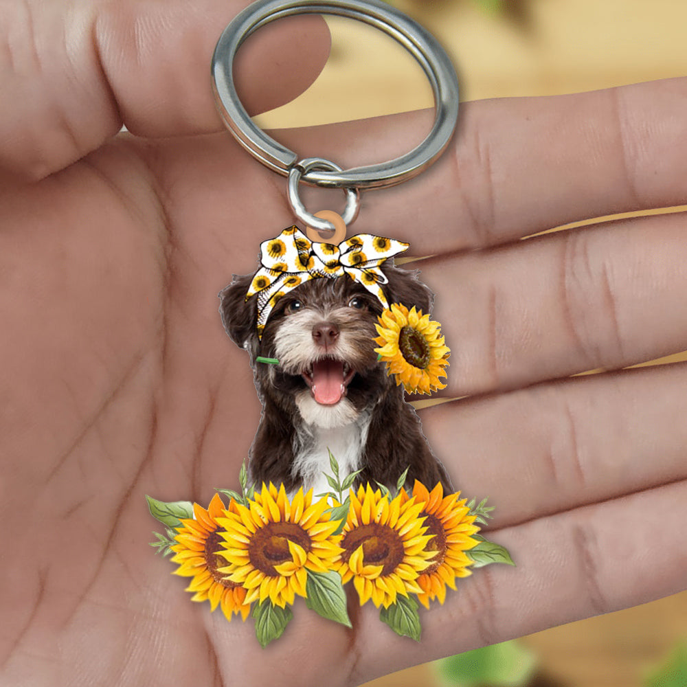 Havanese-Dog Mom Keychain