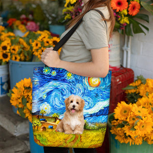 Havanese-Oil Painting-Cloth Tote Bag