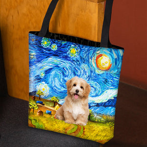 Havanese-Oil Painting-Cloth Tote Bag