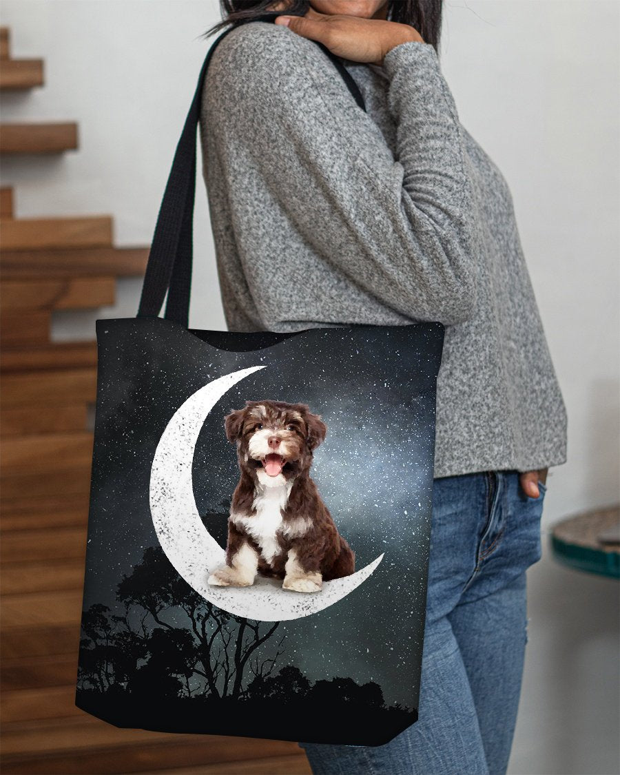 Havanese-Sit On The Moon-Cloth Tote Bag