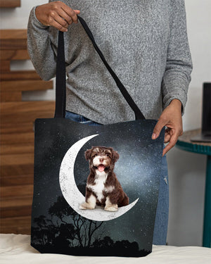 Havanese-Sit On The Moon-Cloth Tote Bag