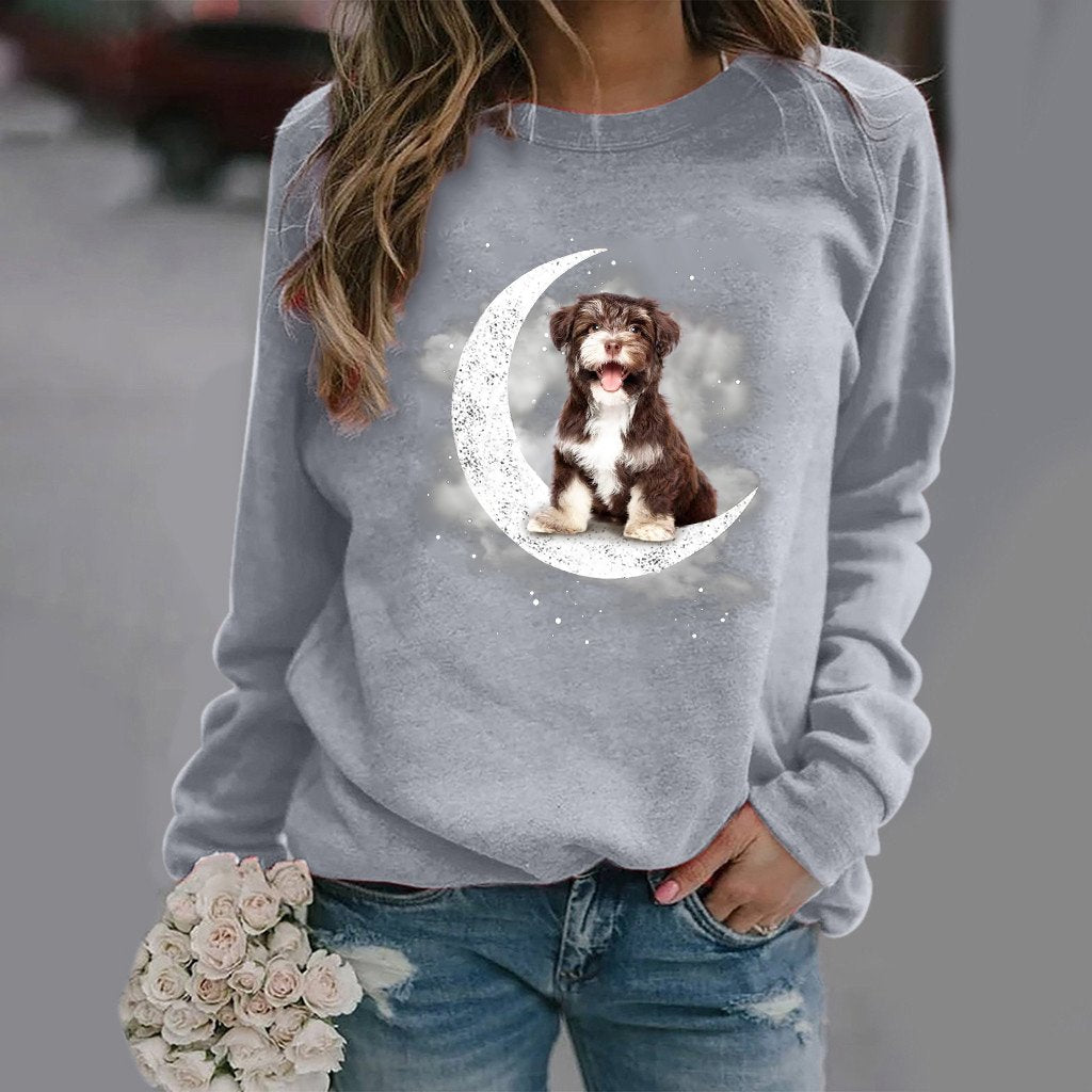 Havanese -Sit On The Moon- Premium Sweatshirt
