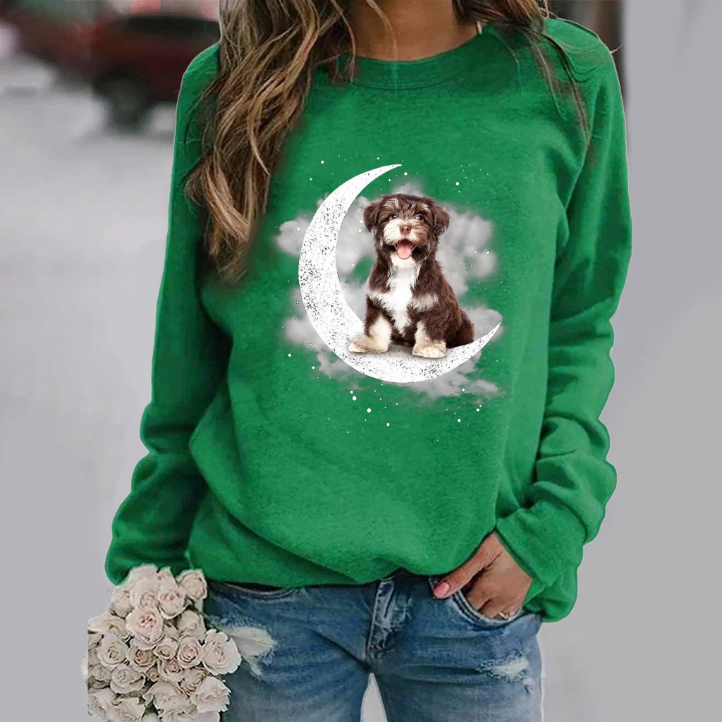 Havanese -Sit On The Moon- Premium Sweatshirt
