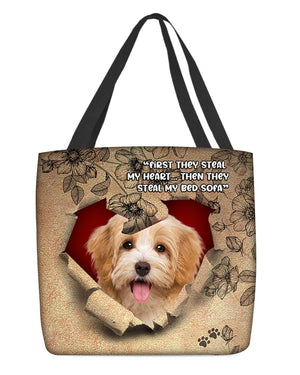 Havanese -Torn Cloth Tote Bag