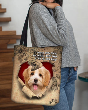 Havanese -Torn Cloth Tote Bag