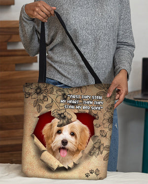 Havanese -Torn Cloth Tote Bag